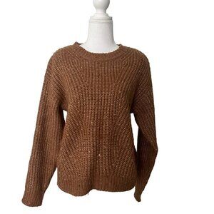 Copper Key Rust Chunky Crew Neck Soft Sweater (XL)